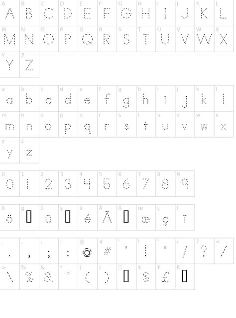 Abc Print Dotted Font Fontyukle