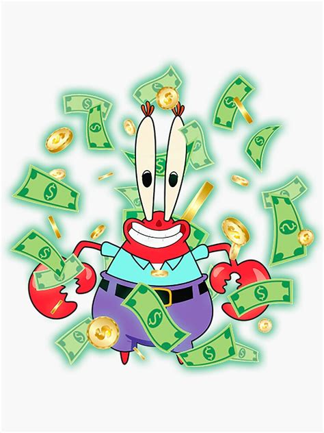 Mr Krabs And Money Sticker For Sale By Harrydung Redbubble