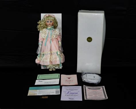 Vintage Musical Doll Porcelain Laura Heritage House Limited Edition