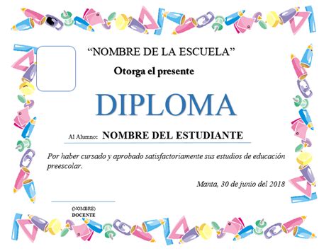 Diplomas Editables En Word Para Imprimir Ayuda Docente Certificate