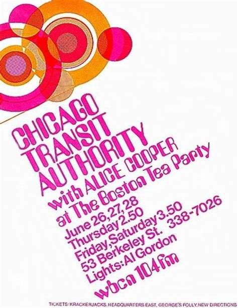 Chicago Transit Authority W Alice Cooper The Boston Tea Party 1969
