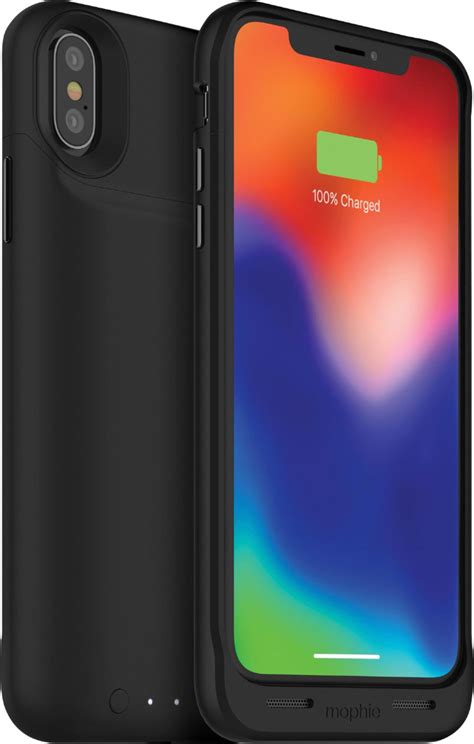 Qi Wireless Charging Protective Battery Pack Case For Iphone X Black