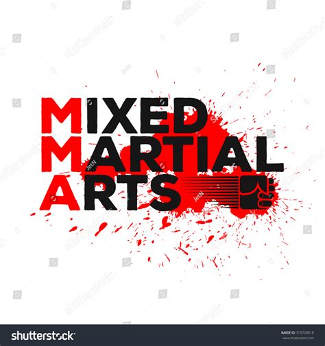 Mixed Martial Arts Logo Emblem Badge Stock Vector