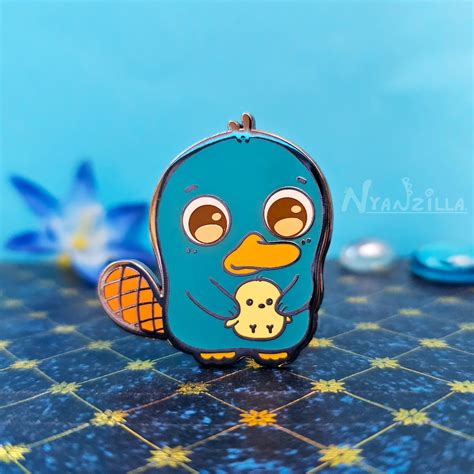 Enamel Pin Little Platypus And The Tiny Friend Animal Pin Cute
