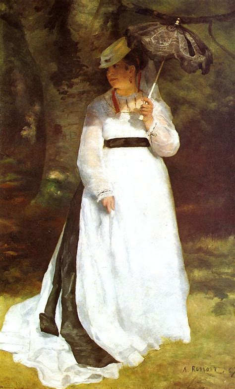 Portrait Of Lise With Umbrella 1867 Painting Pierre Auguste Renoir