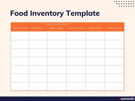 Food Inventory Template Save Time And Money In Your Restaurant