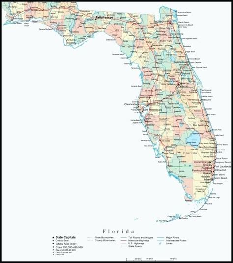 Printable Florida County Map