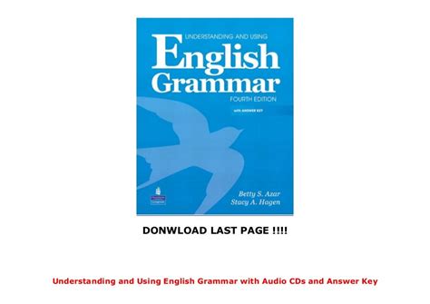 Understanding And Using English Grammar With Audio Cds And Answer Key