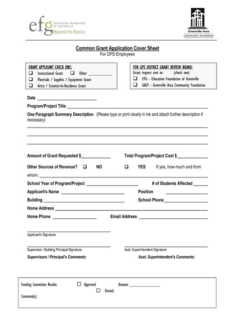 Common Grant Application Template