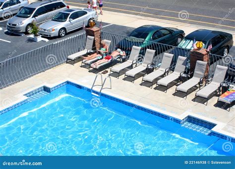 Motel Pool And Surroundings Stock Photo Image Of Concrete Layout