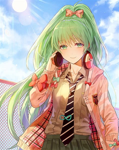 Green Hair Girl Wallpaper Anime Anime Wallpaper Hd