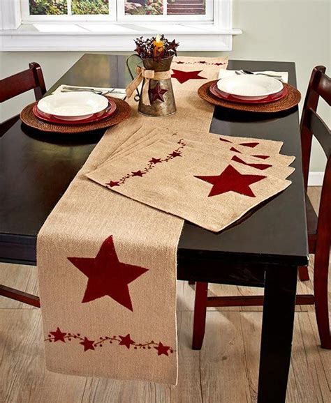 Farmhouse Style Kitchen Linens Place Mats Table Runner Accent Pillow