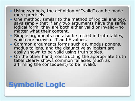 Ppt Chapter 8 Symbolic Logic Powerpoint Presentation Free Download