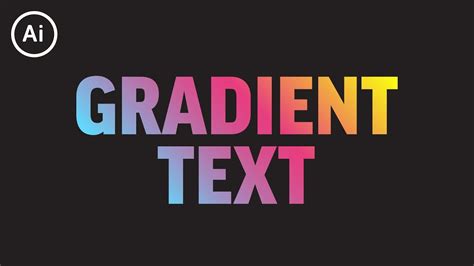 How To Add Gradient To Editable Text Illustrator Cc Tutorial Youtube