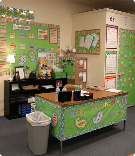 Teachers Desk Decorated With Dots On Turquoise Every Teacher Deserves