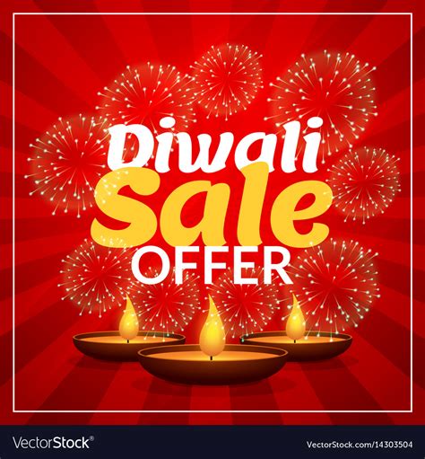Diwali Sale Offer Discount Marketing Template Vector Image