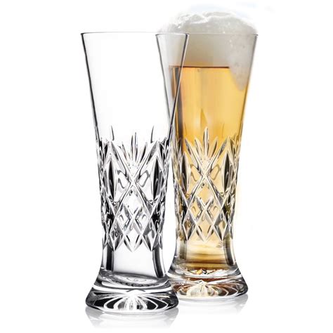 Waterford Crystal Huntley Pilsner Beer Glasses Pair Beer Glasses Pilsner Beer Waterford Crystal