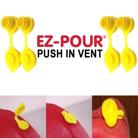 Ez Pour® Yellow Gas Can Vent Cap Perfect Fit For Older Blitz Midwest And Other Cans