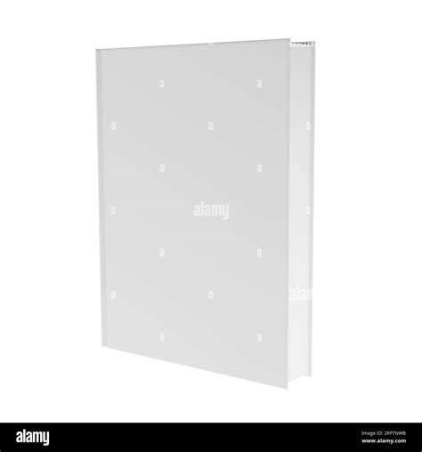 Blank Mockup White Book Cover Isolated On A White Background Stock