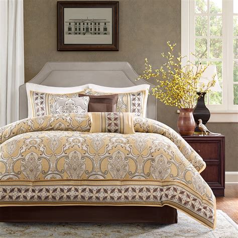 Madison Park Chapman 7 Piece Comforter Set In Gold And Reviews Wayfair