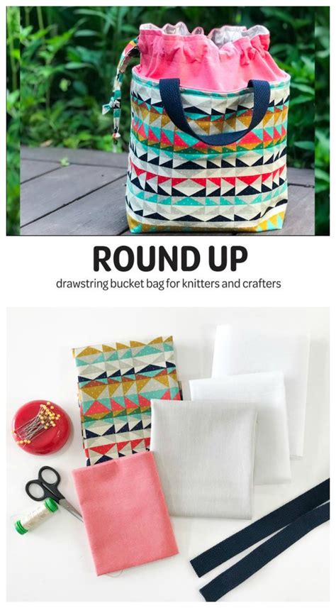 Round Up Drawstring Bucket Bag Sewing Pattern Artofit