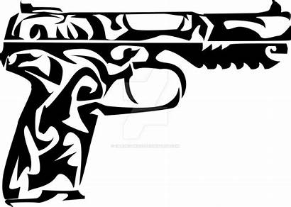 Tribal Drawing Pistol Clipart Drawings Transparent Fn