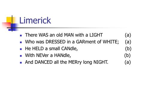 Ppt Limerick Powerpoint Presentation Free Download Id6532863