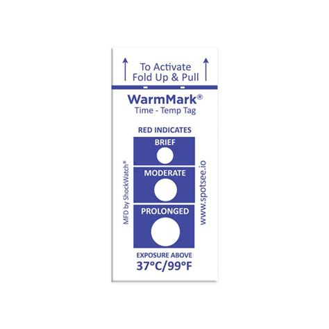 Warmmark Single Use Temperature Indicator 37c99f United Ad Label
