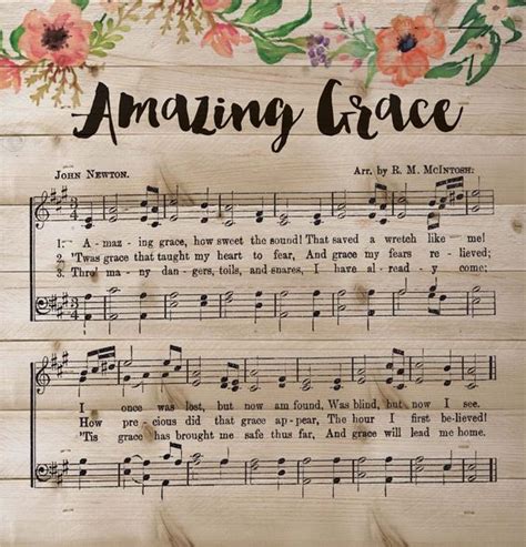 Amazing Grace J Grace Music Sheet Music Art Sheet Music