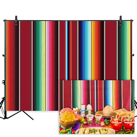 Buy Allenjoy 7x5ft Soft Fabric Mexican Fiesta Theme Party Backdrop
