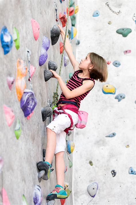 Beautiful Girl Rock Climbing By Stocksy Contributor Jovana Milanko Stocksy