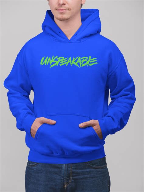 Adultskids Unspeakable Hoodie With Green Logo Etsy