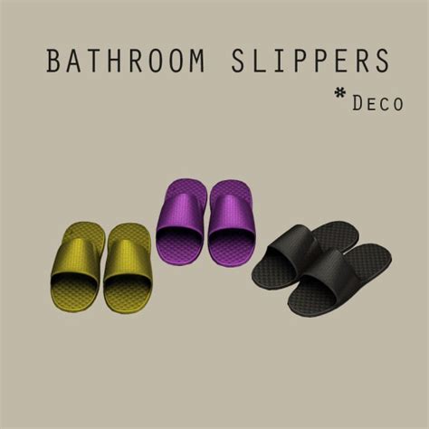 Leo 4 Sims Bathroom Slippers • Sims 4 Downloads