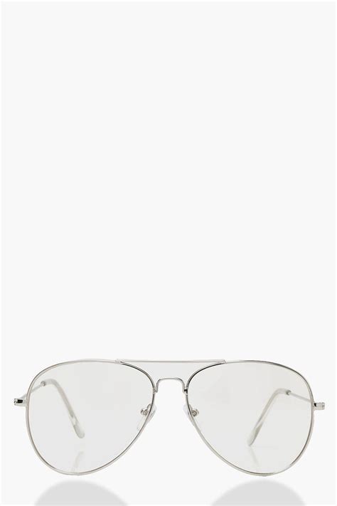 womens clear lens aviator glasses white one size in 2020 aviator glasses glasses