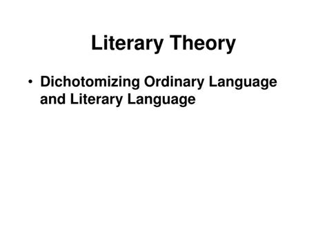 Ppt Literary Theory Powerpoint Presentation Free Download Id1147787