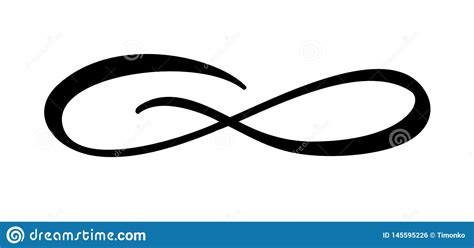 Infinity Calligraphy Vector Illustration Symbol. Eternal Limitless ...
