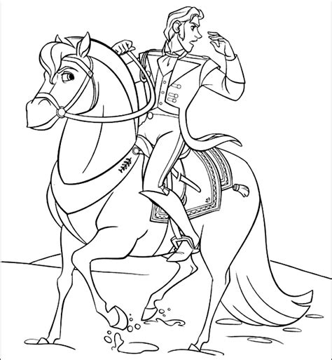 Disegno Da Colorare Di Hans A Cavallo Frozen