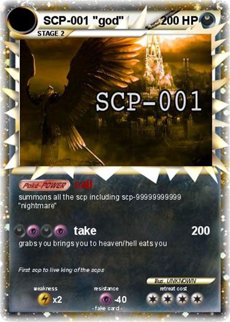 Click here to go back to the main index. Pokémon SCP 001 god - call - My Pokemon Card