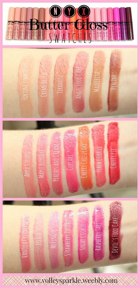 Nyx Butter Gloss Swatches 20 Shades Nyx Butter Gloss Nyx Lipstick
