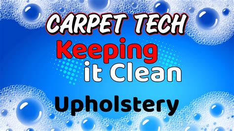 Keeping It Clean Upholstery Cleaning Youtube