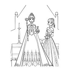 Elsa and anna are such favorites disney princesses for little girls all over the world. Elsa With Her Hair Down Coloring Pages | SCX Slots