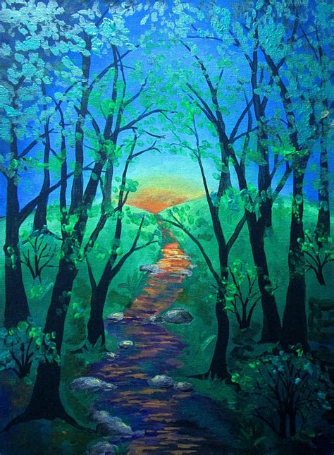 Enchanted Forest How To Paint An Enchanted Forest Acrylic