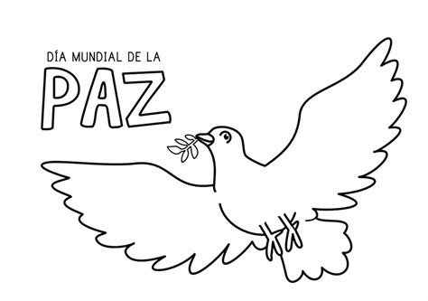 21 de septiembre Dibujos del Día de la Paz para imprimir y pintar