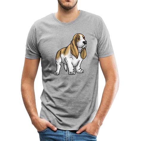 S T Shirt Basset Hound Face Dog Adult T Shirt Short Sleeves Graphic