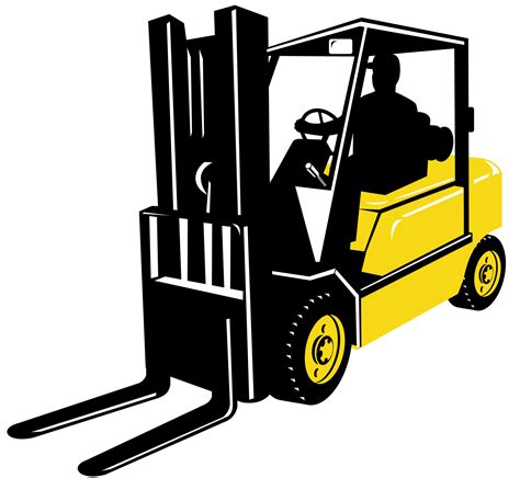 Forklift Truck And Driver At Work 13869336 Png