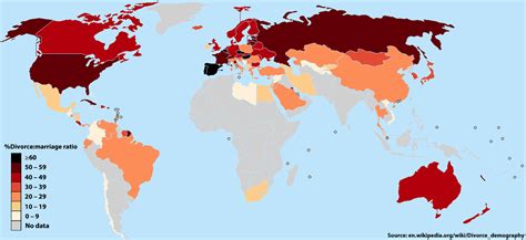 el mapa del día en qué países hay más cantidad de divorcios infobae