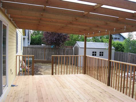 But the same construction techniques apply if you want to build the porch next nail the roof sheathing over the rafters and cover the roof sheathing with asphalt felt. Deck Cover Ideas - HomesFeed