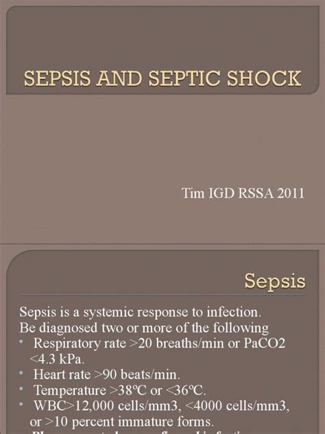 Sepsis And Septic Shock Pdf Sepsis Shock Circulatory