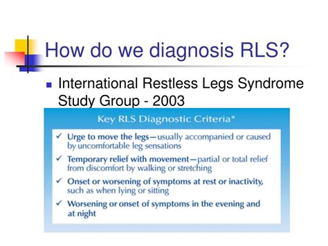 Ppt Restless Leg Syndrome Powerpoint Presentation Free Download Id167009