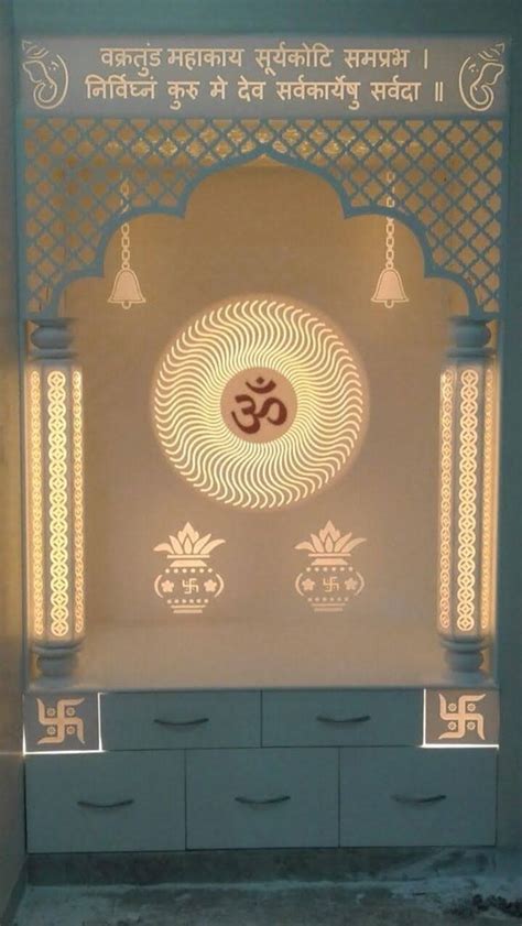 Polished Om White Corian Mandir For Religious At Rs Sq Ft In Noida ID